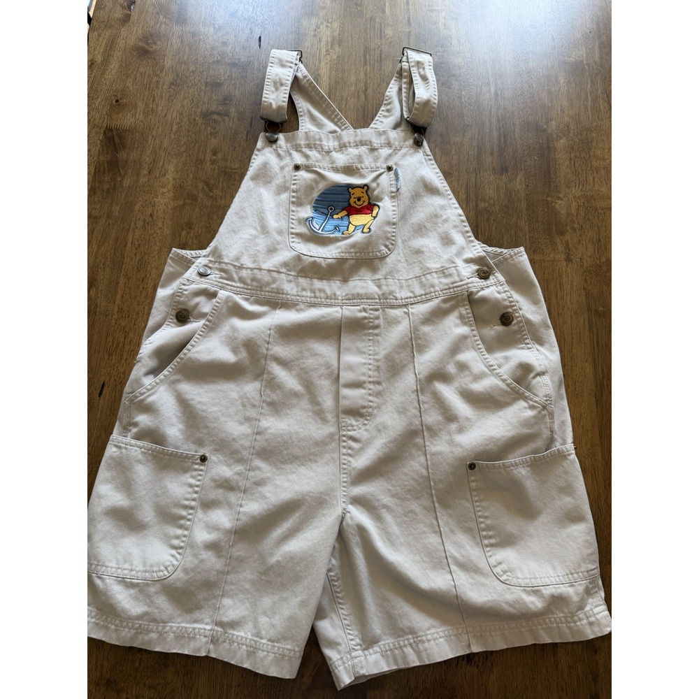 Vintage Winnie The Pooh Adult L Embroidered Denim Bib Overalls